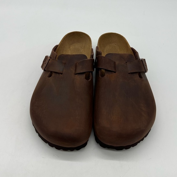 Birkenstock Boston Women’s Sz 8 Brown Habana Oiled Leather Soft Footbed Shoes. - Picture 3 of 12